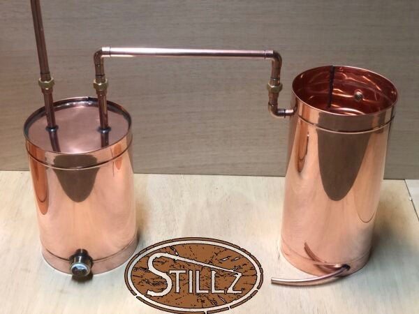25 Gallon Copper Still with 4" Cap Logic Cap Thumper and Worm Made In The USA