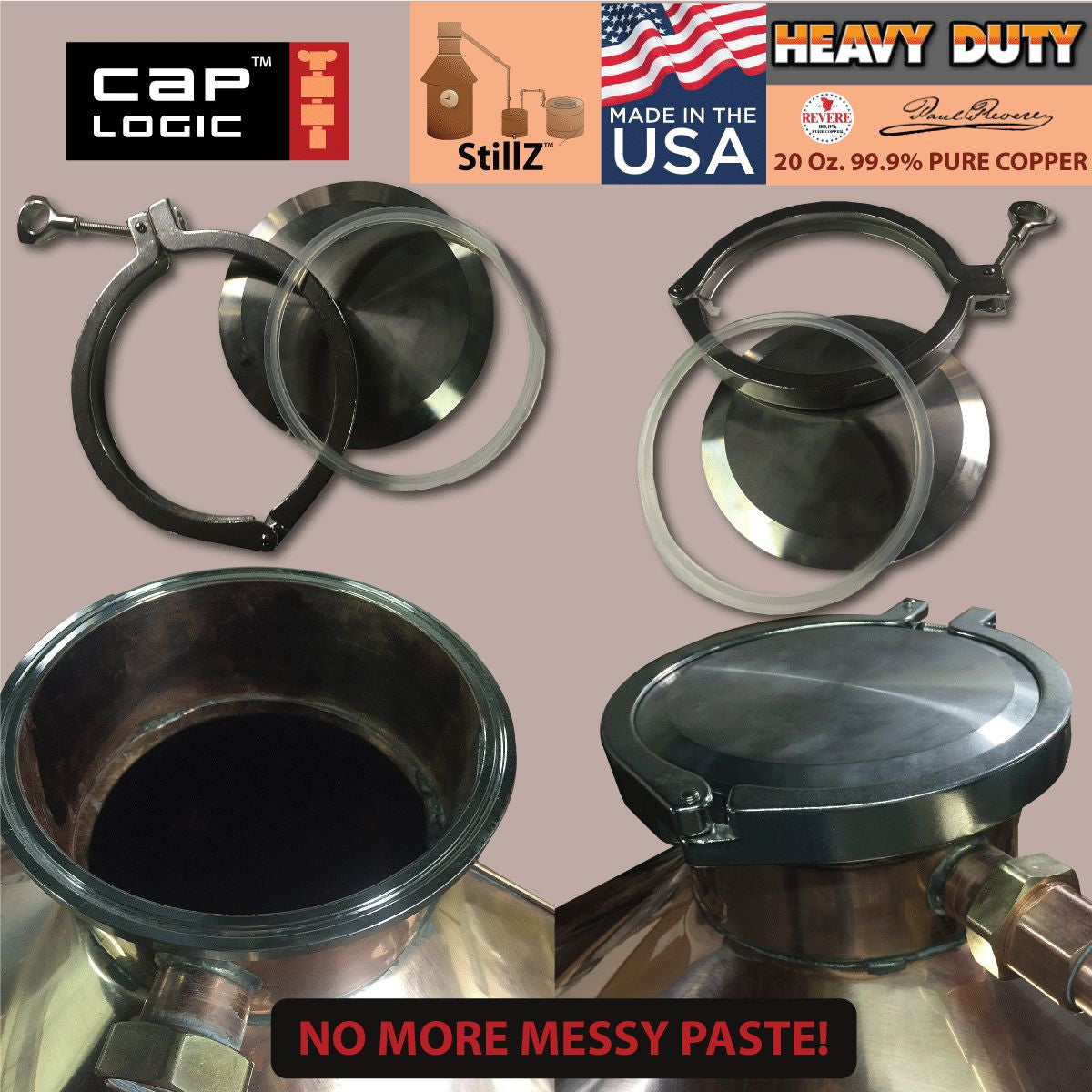 StillZ 6” CapLogic™ For 10 Gallon to 50 Gallon Copper Moonshine Stills UPGRADE
