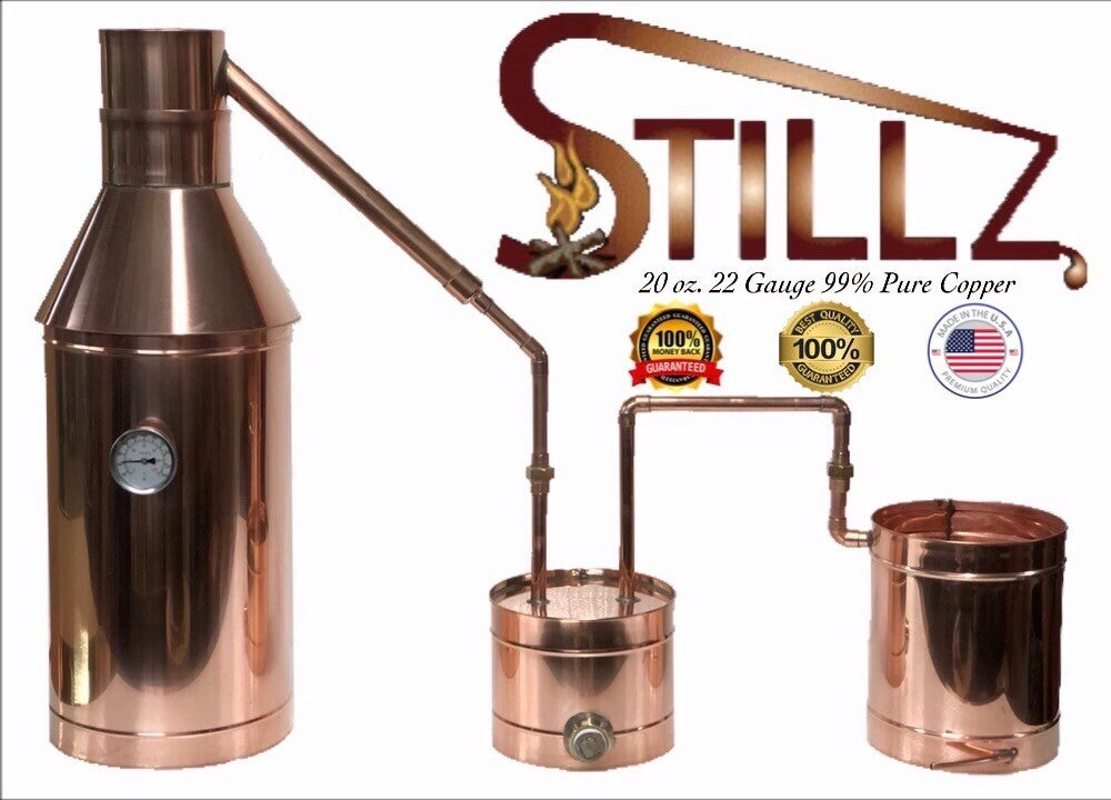  6 Gallon Copper Moonshine Still+Thumper+Worm-Heavy 20oz Copper Private Listing!