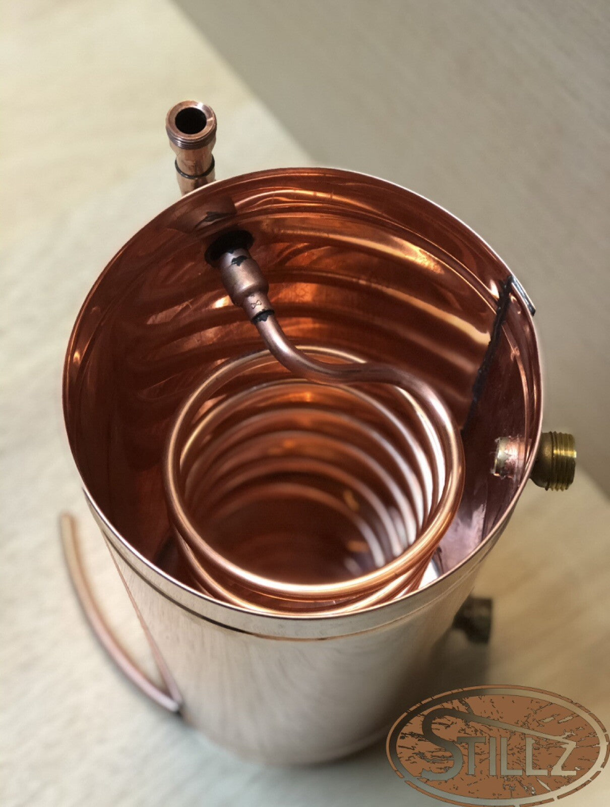 Copper  StillZ 20 Gal.  With 4” CapLogic 5 Gal. Thumper /2.8 Gal worm