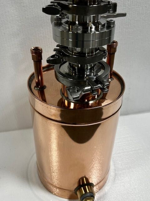 1/2 Gal. Glass Jar Infuser for 4" Cap Logic Thumper with 2" Stainless Ball Valve