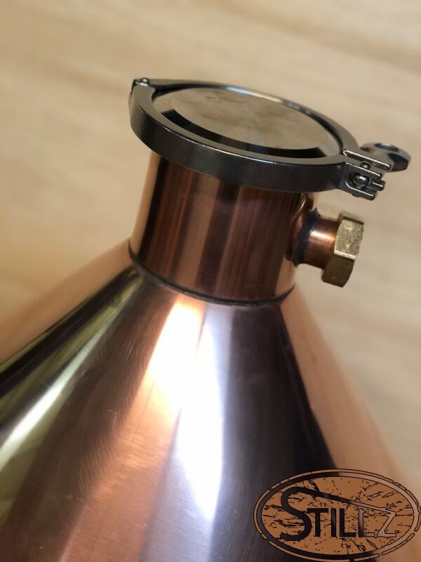 25 Gallon Copper Still with 4" Cap Logic Cap Thumper and Worm Made In The USA