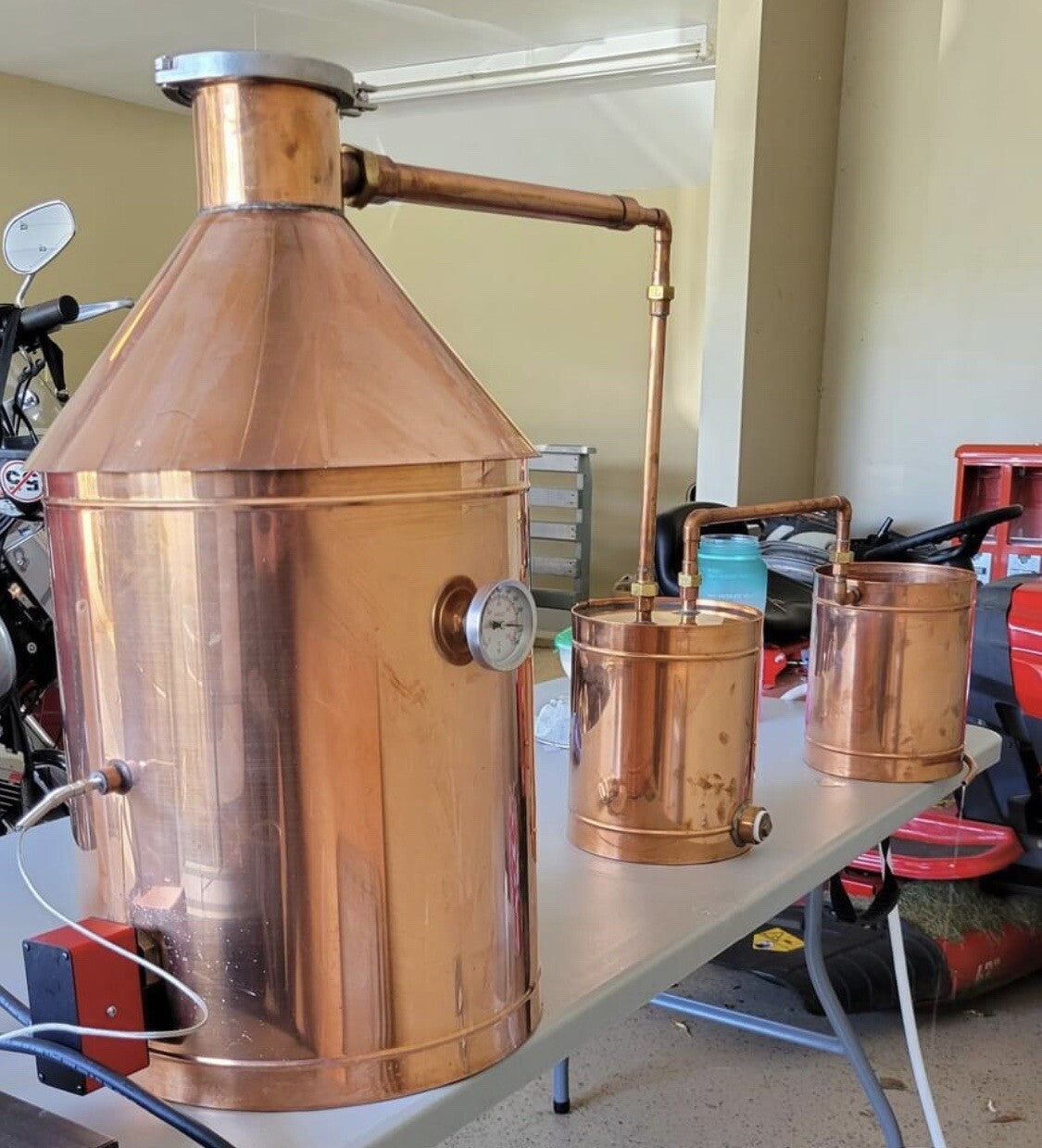 10 Gal 4" Cap Logic  Moonshine Still with Thumper+Worm/Electric Made In The USA