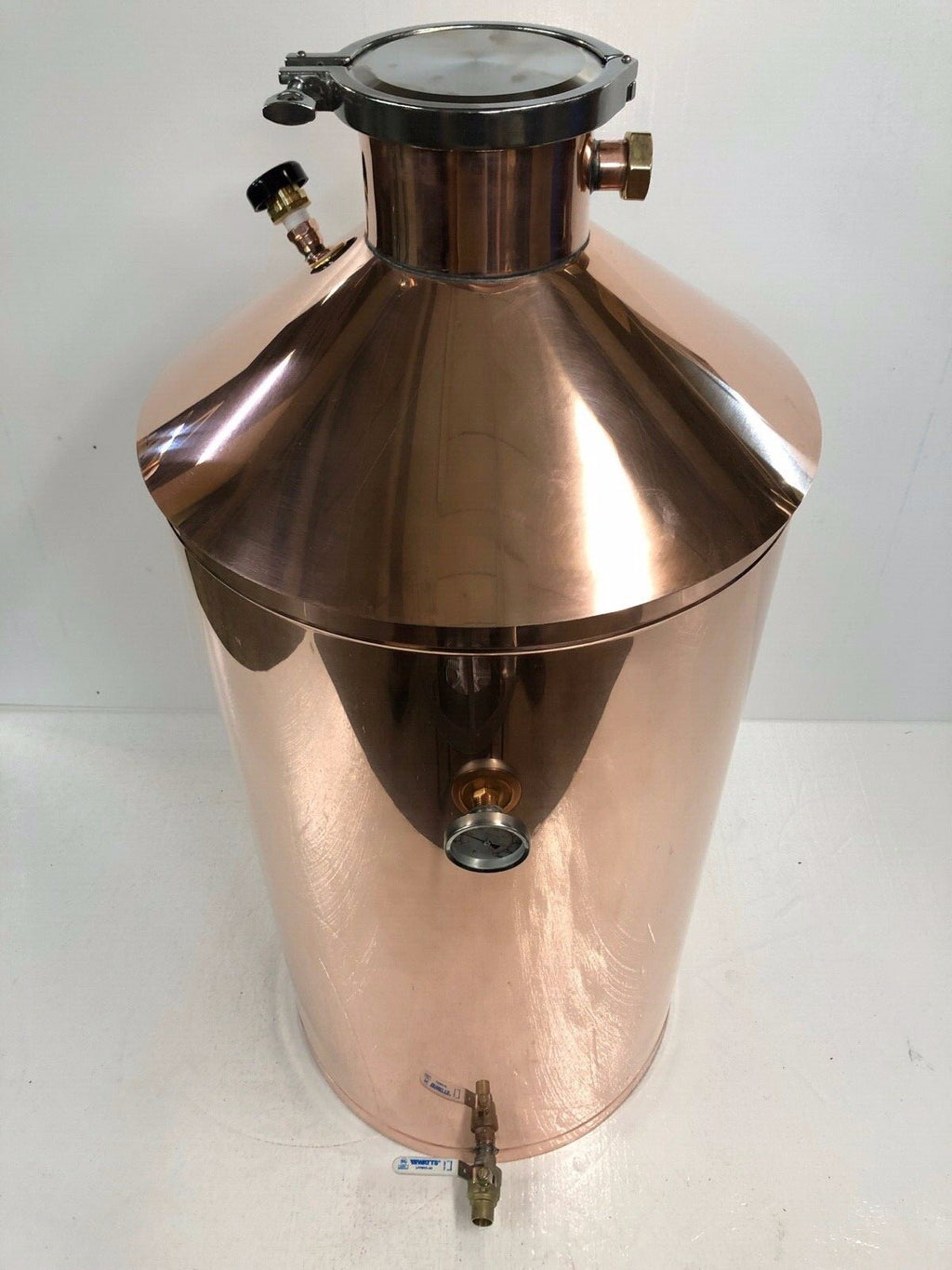 50 Gallon Copper Moonshine Still Propane Burner and  Cap Logic Made In The USA